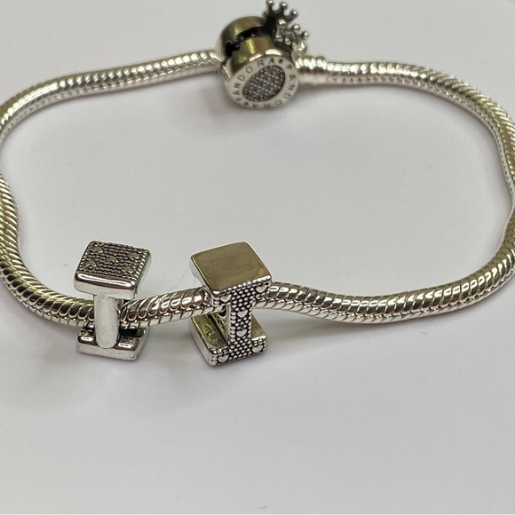 Sterling Silver Letter I Charm - Picture 5 of 11